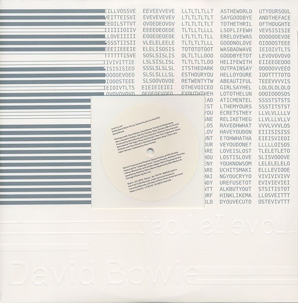 David Bowie - Love Is Lost (Hello Steve Reich Mix By James Murphy For The DFA) - 44-102199 - ISO RECORDS