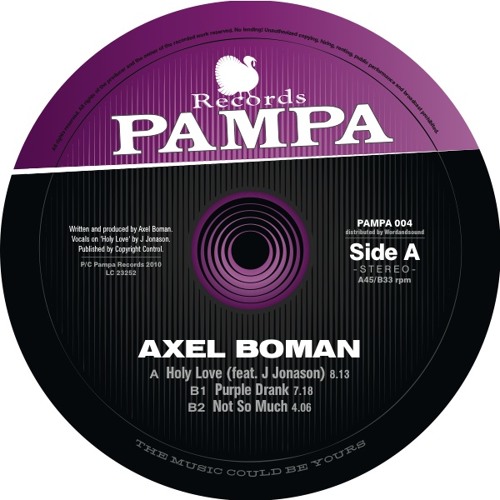 Axel Boman - Holy Love - PAMPA004 - PAMPA