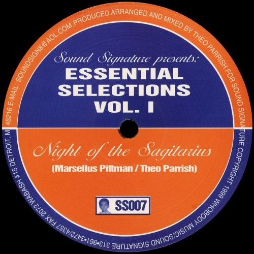 Marsellus Pittman/Theo Parrish - Essential Selections Vol. 1 - SS007 - SOUND SIGNATURE