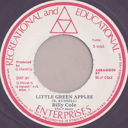 Billy Cole - Little Green Apples / Mystic Mood - DB013 - ROCK A SHACKA