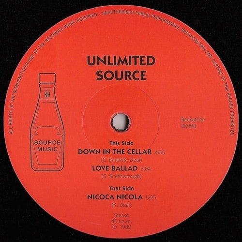 Unlimited Source - Down In The Cellar Ep - BK008 - BACKATCHA RECORDS