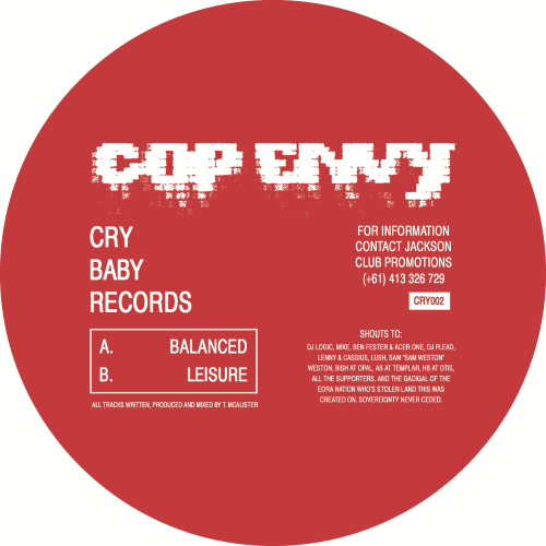 Cop Envy - Balanced/Leisure - CRY02 - CRY BABY RECORDS