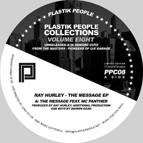 Ray Hurley - The Message Ep - PPC08 - PLASTIK PEOPLE RECORDINGS
