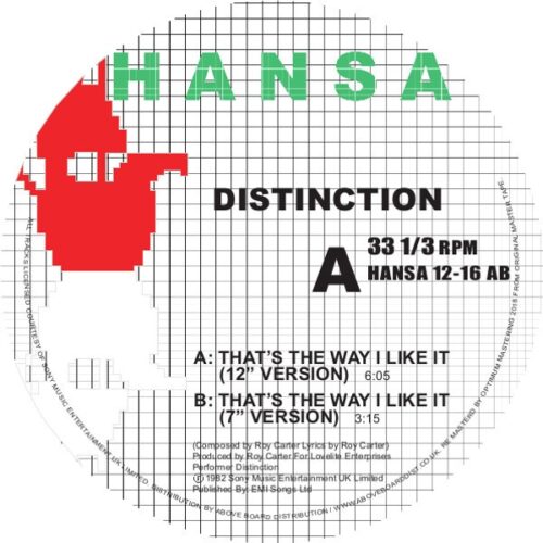 Distinction - That's The Way I Like It - HANSA1216AB - HANSA
