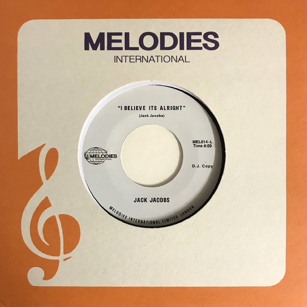 Jack Jacobs - I Believe It's Alright - MEL014 - Melodies International