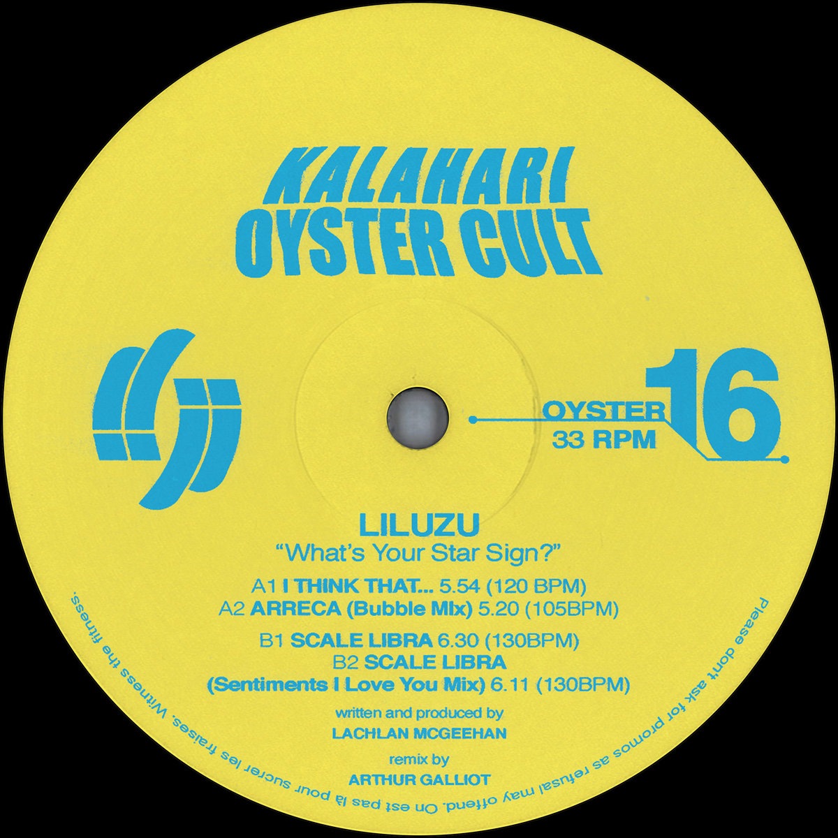 Liluzu - What's Your Star Sign? Ep - OYSTER16 - KALAHARI OYSTER CULT