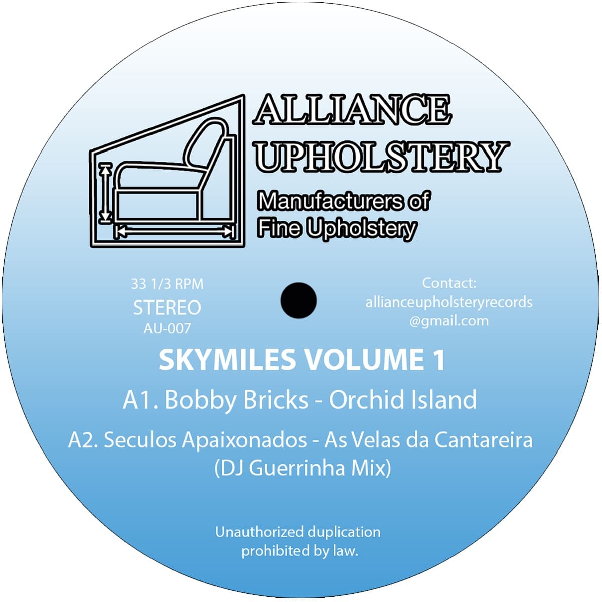 Various - Sky Miles Volume 1 - AU-007 - ALLIANCE UPHOLSTERY