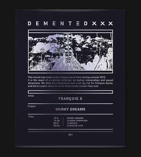 Francois X - Murky Dreams - DM3DXXX001 - DEMENT3D