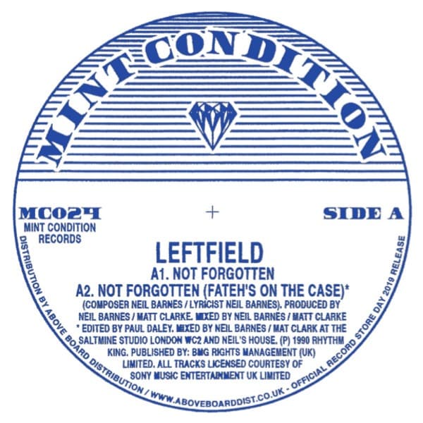 Leftfield - Not Forgotten - MC024 - MINT CONDITION