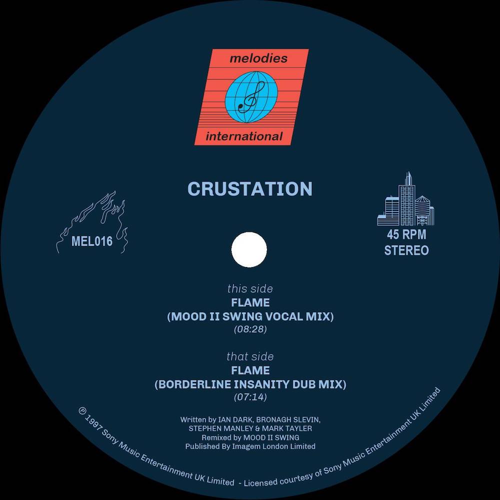 Crustation - Flame (mood Ii Swing Remixes) - MEL016 - MELODIES INTERNATIONAL