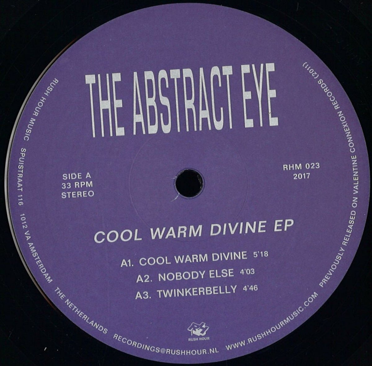 The Abstract Eye - Cool Warm Divine Ep - RHM023 - RUSH HOUR RECORDINGS