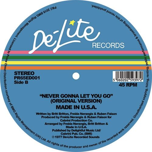 Made In USA - Never Gonna To Let You Go (Theo Parrish) - PR65ED001 - DE-LITE