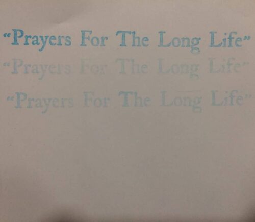 Ideograma - Prayers For The Long Life 05 - PFTLL05 - PRAYERS FOR THE LONG LIFE