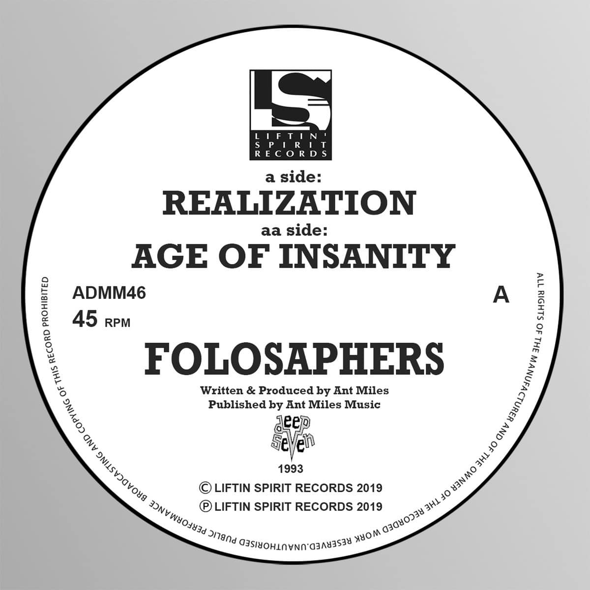 Folosaphers - Realization / Age of Insanity - ADMM46 - LIFTIN SPIRIT RECORDS