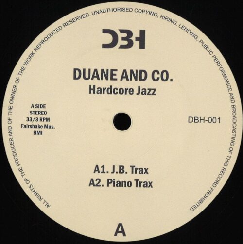 Duane/Co - Hardcore Jazz - DBH-001 - DBH RECORDS