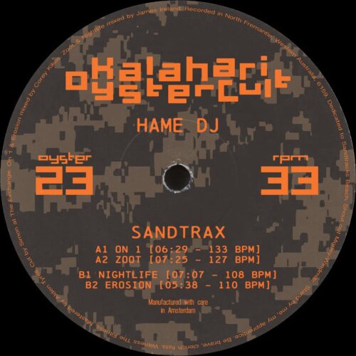 DJ Hame - Sandtrax EP - OYSTER23 - KALAHARI OYSTER CULT