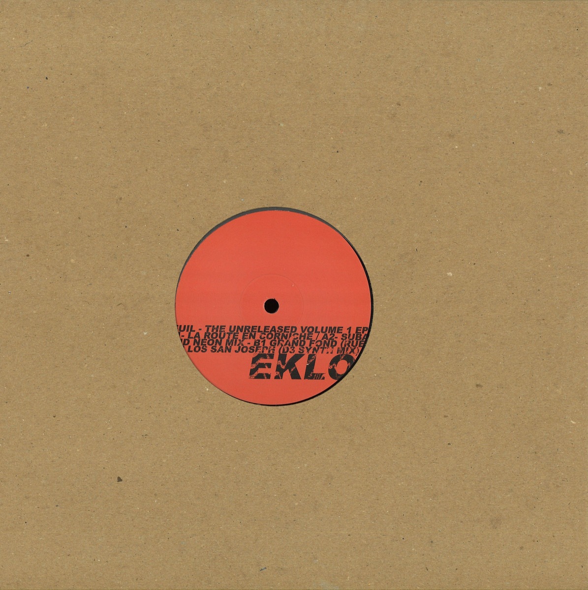 Seuil - The Unreleased Volume 1 EP - EKLO042 - EKLO RECORDS