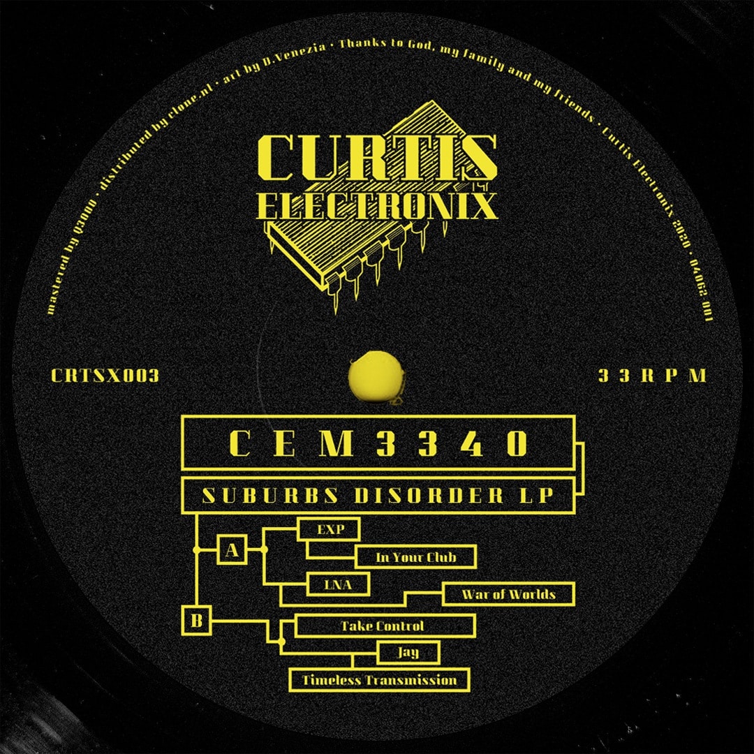 CEM3340 - Suburbs Disorder LP - CRTSX003 - Curtis Electronix