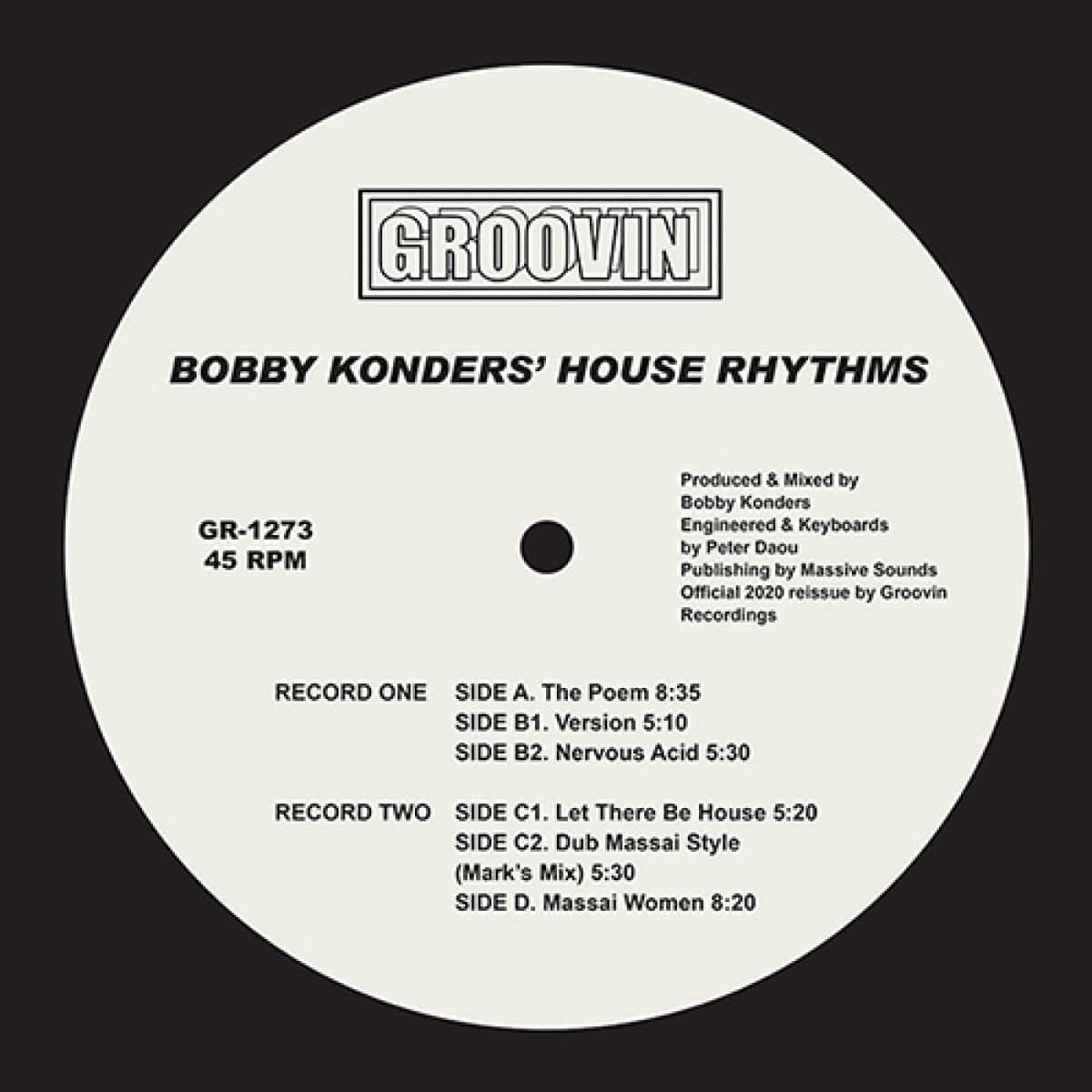 Bobby Konders - House Rhythms - GR1273 - GROOVIN RECORDINGS