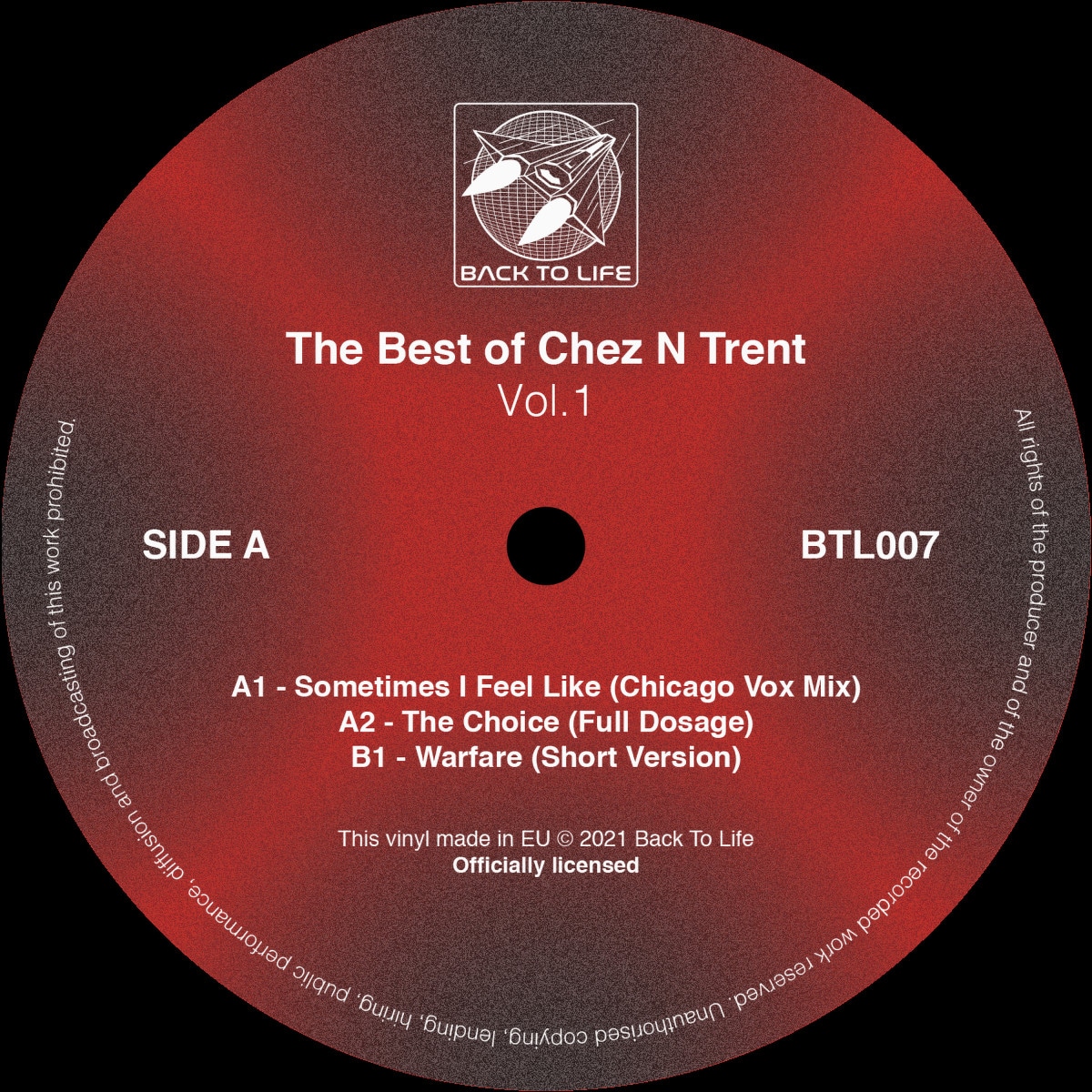Ron Trent/Chez Damier/Various - The Best of Chez N Trent vol. 1 - BTL007 - BACK TO LIFE