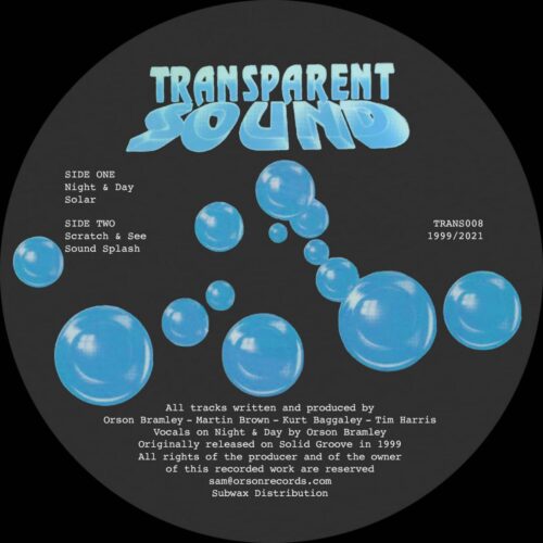Transparent Sound - Night & Day - TRANS008 - TRANSPARENT SOUND RECORDINGS