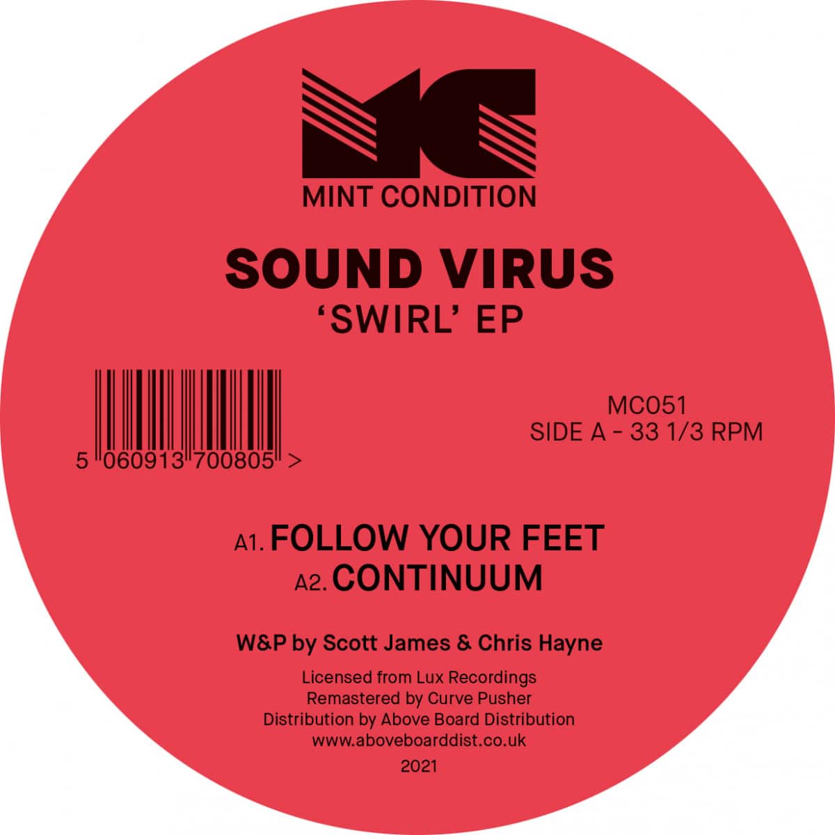 Sound Virus - Swirl EP - MC051 - MINT CONDITION