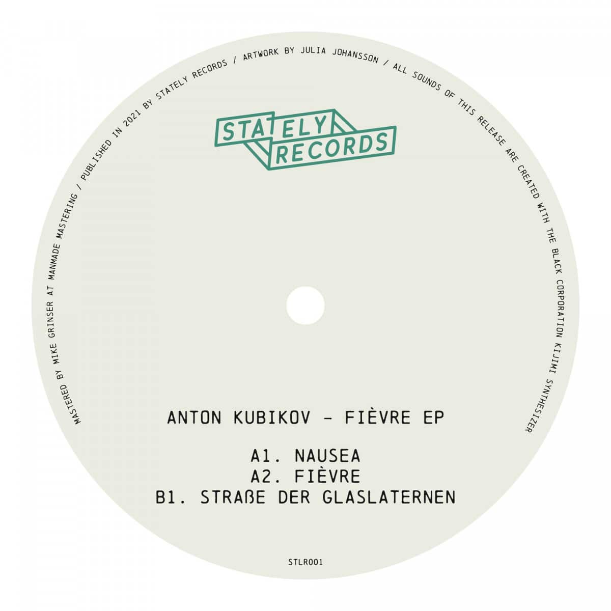 Anton Kubikov - Fievre - STLR001 - STATELY RECORDS
