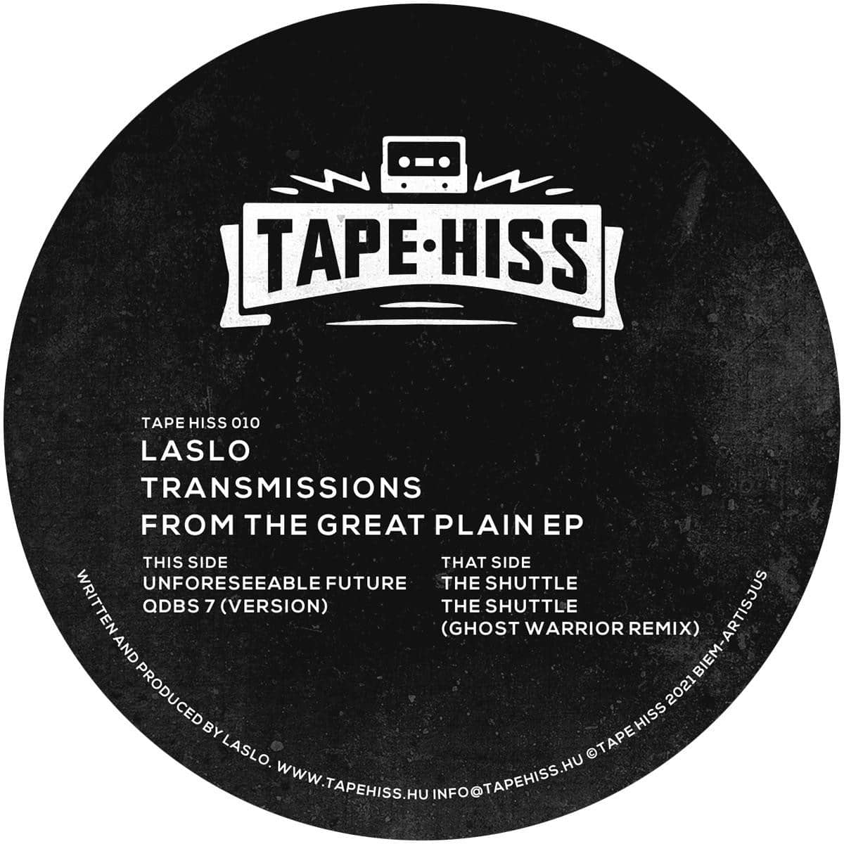 Laslo - Transmissions From The Great Plain Ep (Ghost Warrior remix) - TAPEHISS010 - TAPE HISS
