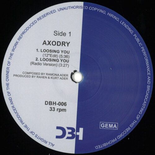 Axodry - Loosing You - DBH-006 - ONLY ONE MUSIC