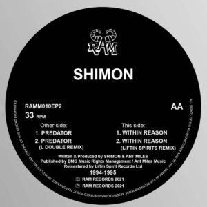 Shimon - The Predator / Within Reason' (1994/95) - RAMM010EP2 - LIFTIN SPIRIT