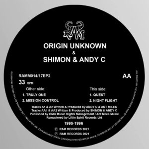 Origin Unknown/Shimon/Andy C - Truly One / Mission Control / Quest / Night Flight - RAMM014 - LIFTIN SPIRIT
