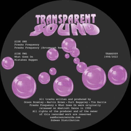 Transparent Sound - Freaks Frequency EP (Ectomorph Remix) - TRANS009 - TRANSPARENT SOUND