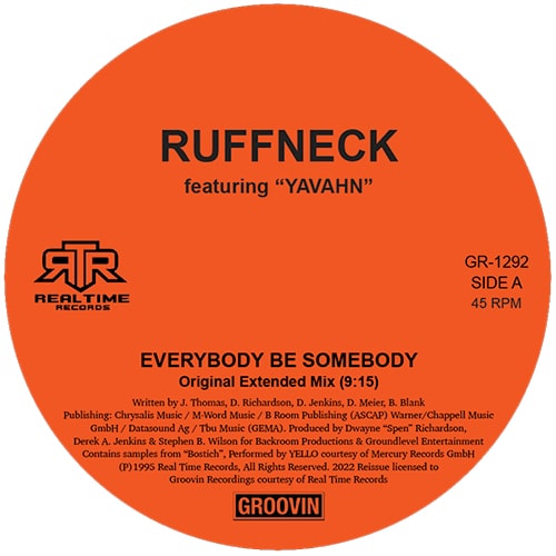 Ruffneck/Yavahn - Everybody Be Somebody - GR-1292 - GROOVIN RECORDINGS