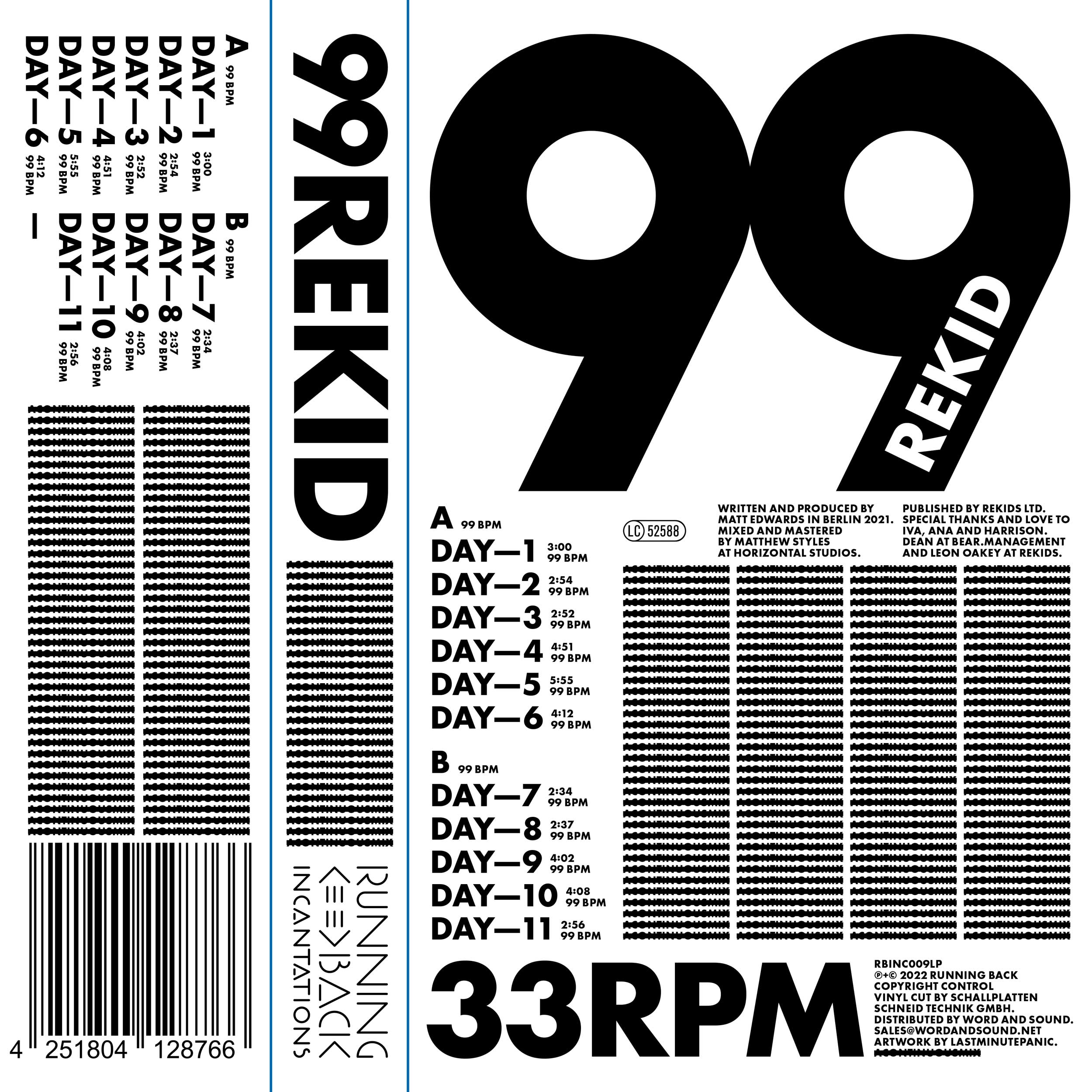Rekid - 99 - RBINC009LP - RUNNING BACK