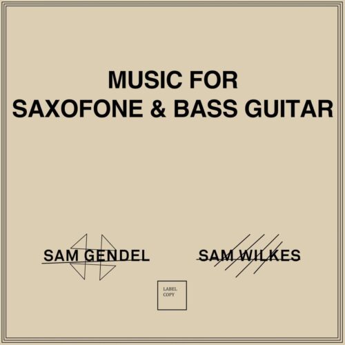Sam Gendel/Sam Wilkes - Music for Saxophone and Bass Guitar More Songs - LR-200 - LEAVING RECORDS