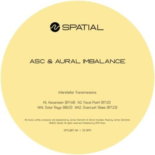 ASC/Aural Imbalance - Aural Imbalance(orange marbled vinyl/label sleeve) - SPTL007 - SPATIAL