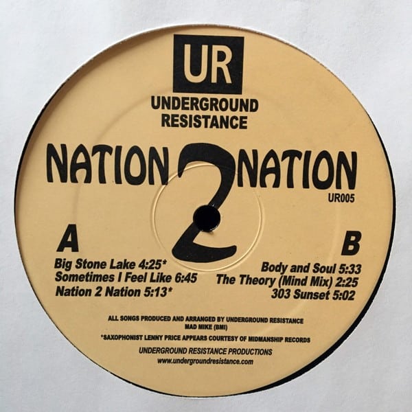 Underground Resistance - Nation 2 Nation - UR-005 - UNDERGROUND RESISTANCE