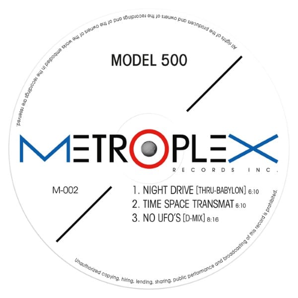 Model 500/Juan Atkins - Night Drive (Thru-Babylon) (Remastered Edition) - M002 - METROPLEX