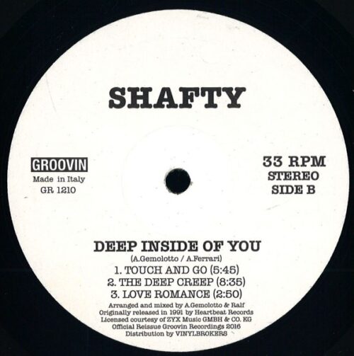 Shafty - Deep Inside (of You) - GR1210 - GROOVIN RECORDINGS