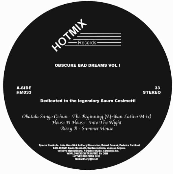 Various - Obscure Bad Dreams Vol. 1 - HM033 - HOTMIX