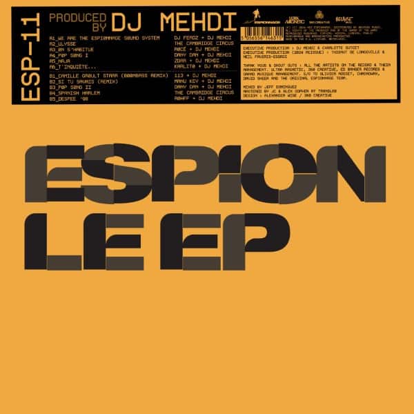DJ Mehdi - Espion EP (Collector Crystal Clear LP) - BEC5614631 - BECAUSE