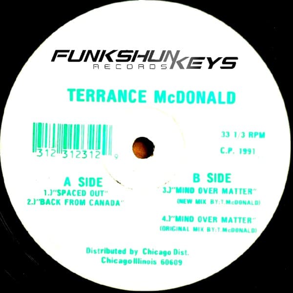 Terrance McDonald - Mind Over Matter - FKR001 - FUNKSHUN KEYS RECORDS