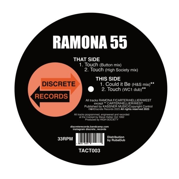 Ramona 55 - Touch EP - TACT003 - DISCRETE RECORDS