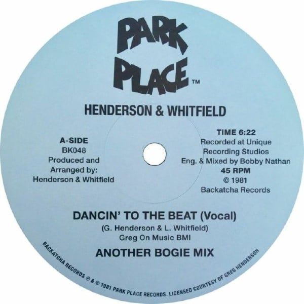Henderson/Whitfield - Dancin' To The Beat - BK048 - BACKATCHA RECORDS