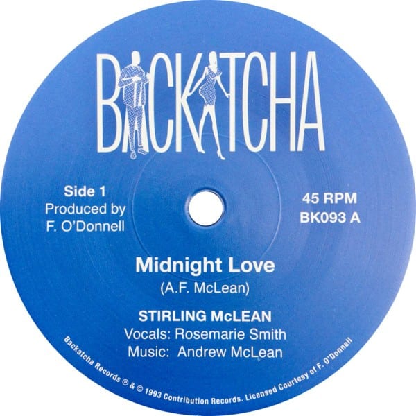 Stirling Mclean - Midnight Love - BK093 - BACKATCHA RECORDS