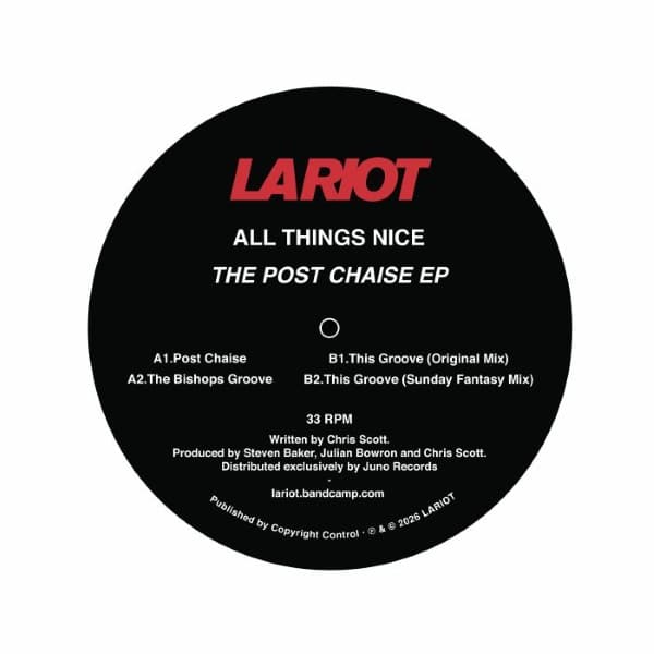 All Things Nice - The Post Chaise Ep (reissue) - LARIOT001 - LA RIOT